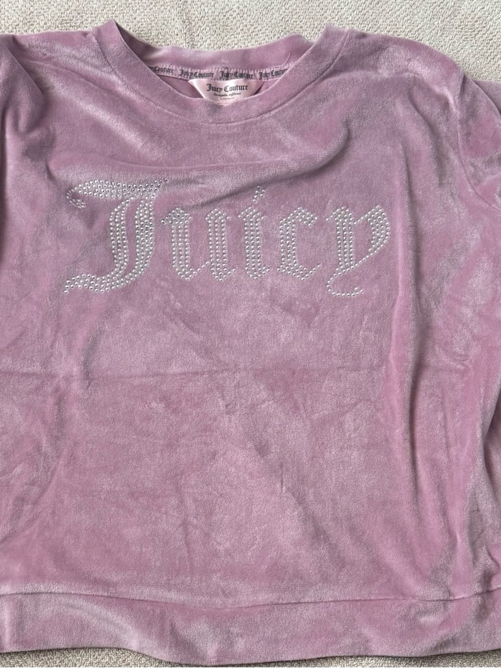 Juicy Couture Dusty Pink Velour Sleep Top